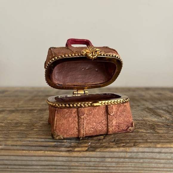 Suitcase or bag hinged trinket box - Picture 1 of 5